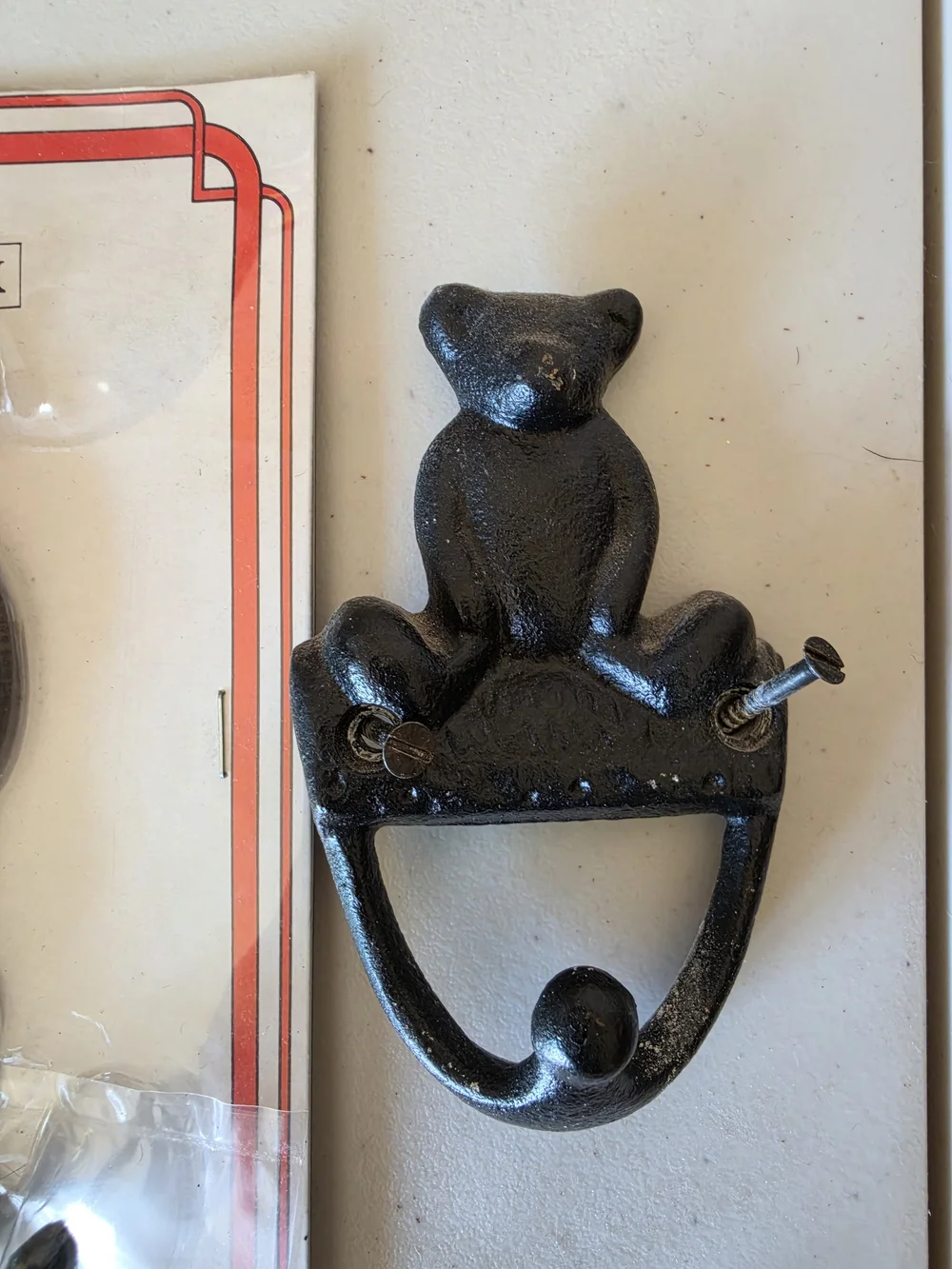 Cast Iron Bear Wall Hooks - Black - Unbranded - Set of 2